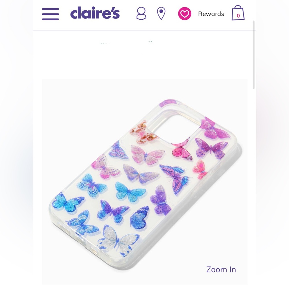 Claire’s Butterfly iPhone 13/13 Pro Case (NEW in packaging) 🩷💜🩵
